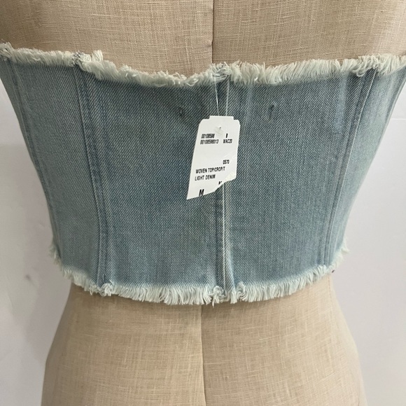NWT🏷️ FOREVER 21 ✨✨ tube top - DENIM 👖size M - Picture 3 of 5
